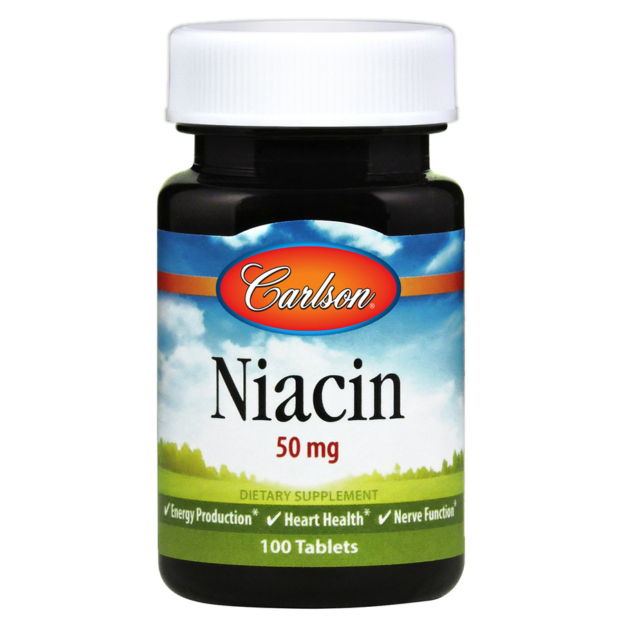 Carlson Labs Niacin 50 mg 100 tabs - зображення 1