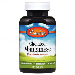   Carlson Labs Chelated Manganese 20 mg 250 tabs