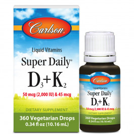 Carlson Labs Super Daily D3 + K2 10,16 ml /180 servings/ Unflavored