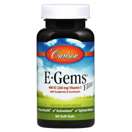 Carlson Labs E-Gems Elite 400 IU /268 mg/ 60 caps