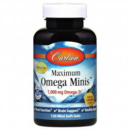Carlson Labs Maximum Omega Minis 1,000 mg 120 caps Lemon