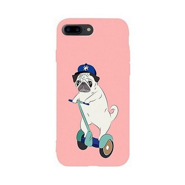 TOTO Matt TPU 2mm Print Case iPhone 7 Plus/8 Plus Dog Skate Pink - зображення 1