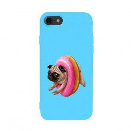 TOTO Matt TPU 2mm Print Case iPhone 7/8 Dog Donat Sky Blue