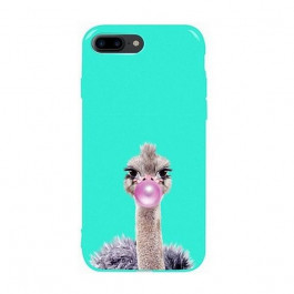   TOTO Pure TPU 2mm Print Case iPhone 7 Plus/8 Plus Ostrich Gum Mint