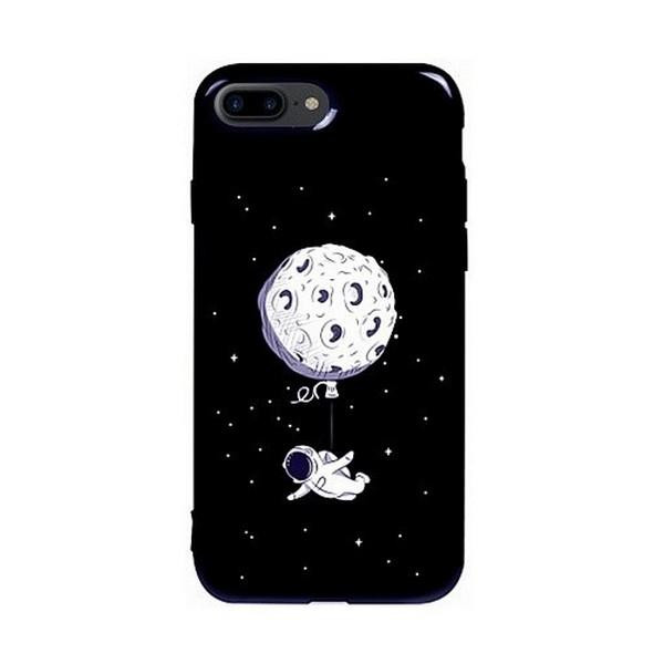 TOTO Pure TPU 2mm Print Case iPhone 7 Plus/8 Plus Space Moon Black - зображення 1