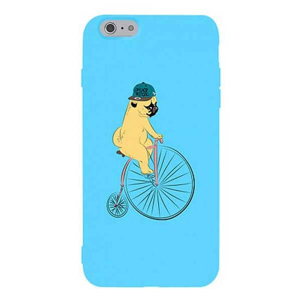 TOTO Matt TPU 2mm Print Case iPhone 6/6s Dog Cycle Blue - зображення 1