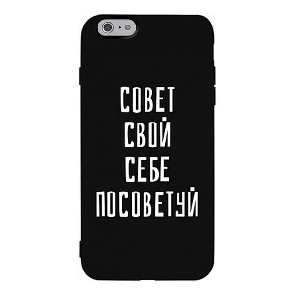 TOTO Matt TPU 2mm Print Case iPhone 6/6s Sovet Black - зображення 1