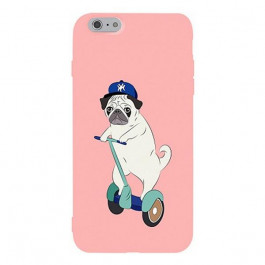 TOTO Matt TPU 2mm Print Case iPhone 6/6s Dog Skate Pink
