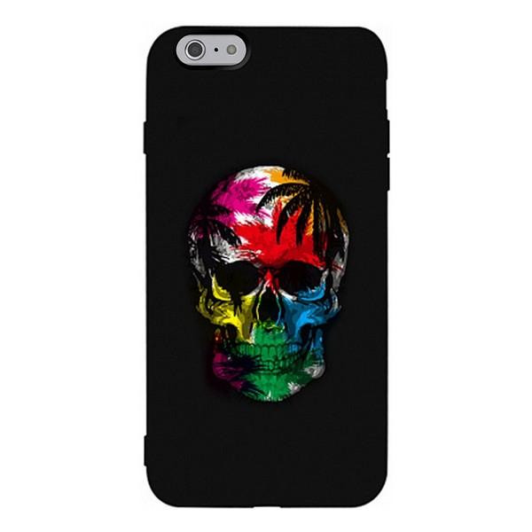 TOTO Matt TPU 2mm Print Case iPhone 6/6s Skull Black - зображення 1