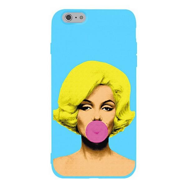 TOTO Matt TPU 2mm Print Case iPhone 6/6s Marilyn Monroe Blue - зображення 1