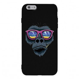 TOTO Matt TPU 2mm Print Case iPhone 6/6s Monkey Black