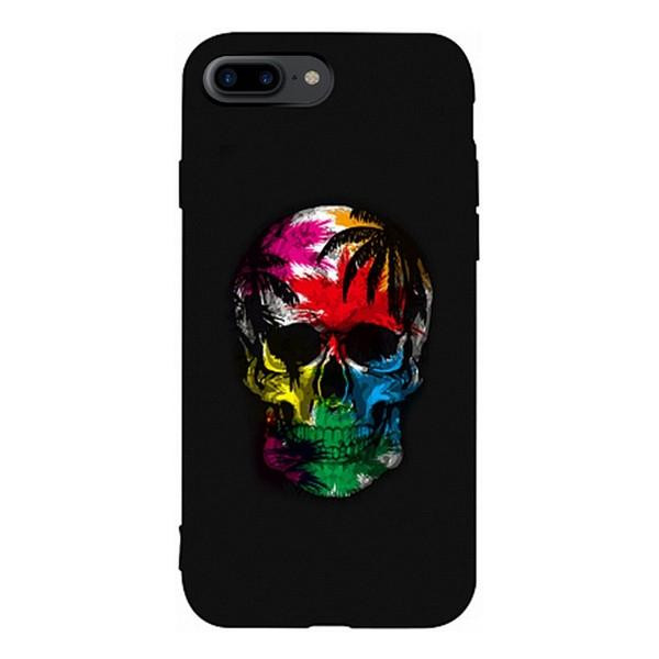 TOTO Matt TPU 2mm Print Case iPhone 7 Plus/8 Plus Skull Black - зображення 1