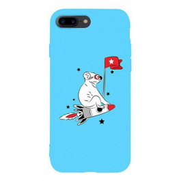   TOTO Matt TPU 2mm Print Case iPhone 7 Plus/8 Plus Rocket Blue