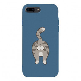   TOTO Matt TPU 2mm Print Case iPhone 7 Plus/8 Plus Cat Blue