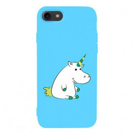   TOTO Matt TPU 2mm Print Case iPhone 7/8 Unicorn Blue