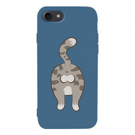 TOTO Matt TPU 2mm Print Case iPhone 7/8 Cat Blue