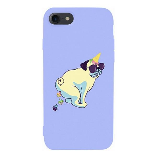 TOTO Matt TPU 2mm Print Case iPhone 7/8 Purple - зображення 1