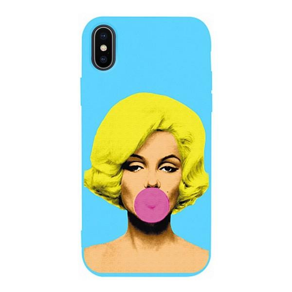 TOTO Matt TPU 2mm Print Case iPhone X/XS Marilyn Monroe Blue - зображення 1