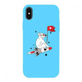   TOTO Matt TPU 2mm Print Case iPhone X/XS Rocket Blue