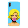 TOTO Matt TPU 2mm Print Case iPhone XS Max Marilyn Monroe Blue - зображення 1