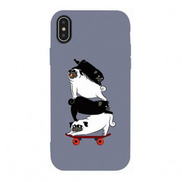   TOTO Matt TPU 2mm Print Case iPhone XS Max Grey