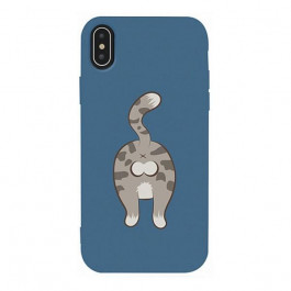   TOTO Matt TPU 2mm Print Case iPhone XS Max Cat Blue