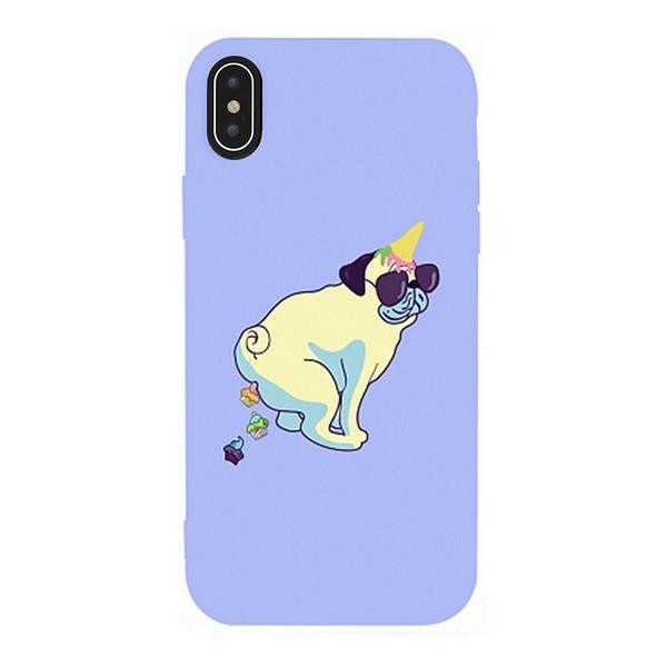 TOTO Matt TPU 2mm Print Case iPhone XS Max Purple - зображення 1