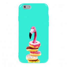   TOTO Pure TPU 2mm Print Case iPhone 6/6s Flamingo Mint