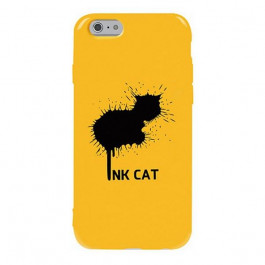 TOTO Pure TPU 2mm Print Case iPhone 6/6s NK Cat Yellow