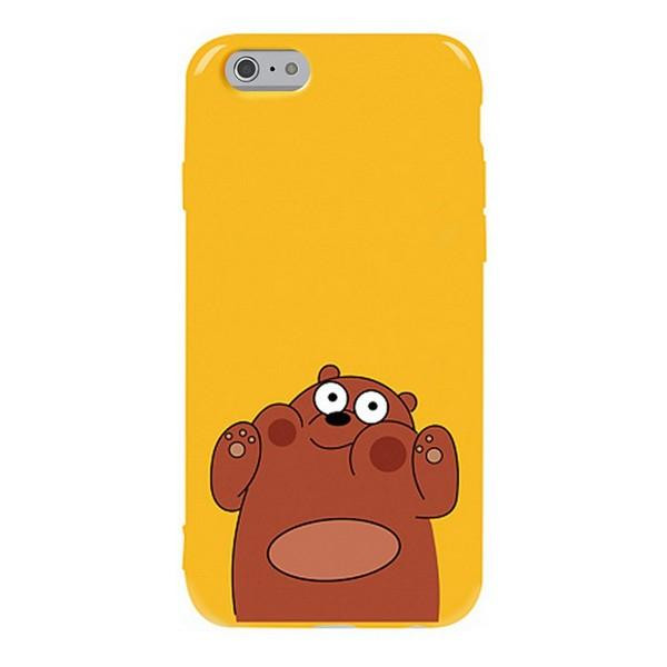 TOTO Pure TPU 2mm Print Case iPhone 6/6s Bear Yellow - зображення 1