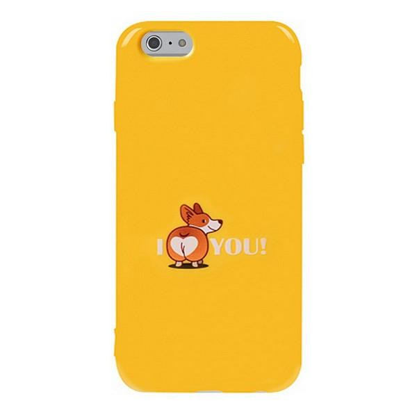 TOTO Pure TPU 2mm Print Case iPhone 6/6s Yellow - зображення 1