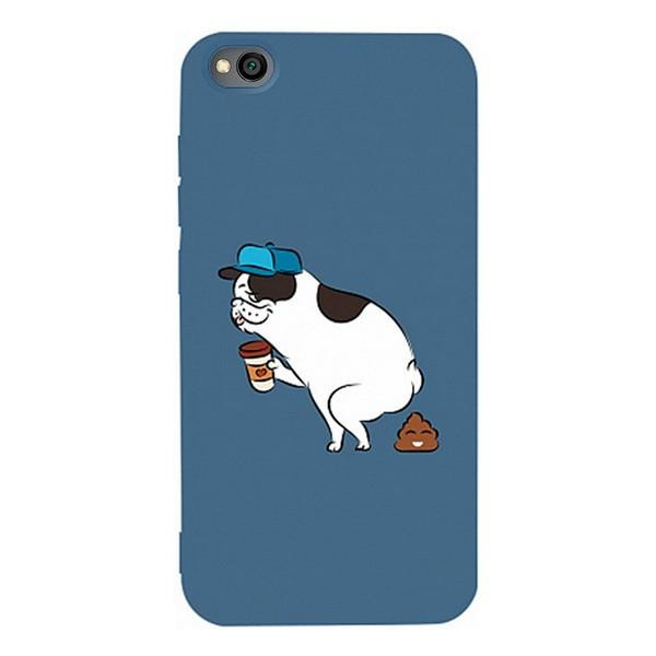 TOTO Matt TPU 2mm Print Case Xiaomi Redmi Go #50 Mops Kak Navy Blue Picture - зображення 1