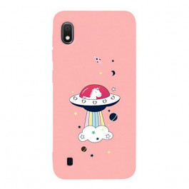   TOTO Matt TPU 2mm Print Case Samsung Galaxy A10 #17 Ufo Pink Picture