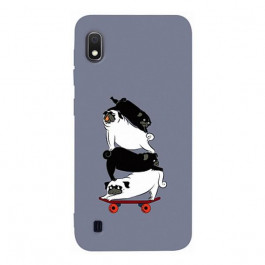   TOTO Matt TPU 2mm Print Case Samsung Galaxy A10 #51 Mops Skate Lavander Grey Picture