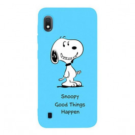   TOTO Matt TPU 2mm Print Case Samsung Galaxy A10 #64 Snoopy Sky Blue Picture