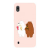 TOTO Matt TPU 2mm Print Case Samsung Galaxy A10 #66 Bear Icecreame Sand pink Picture - зображення 1