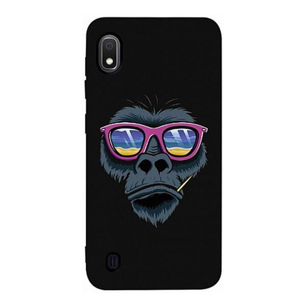 TOTO Matt TPU 2mm Print Case Samsung Galaxy A10 #67 Monkey Glass Black Picture - зображення 1