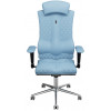 Офісне крісло для керівника Kulik-System ELEGANCE с подголовником экокожа голубой (ID 1001)
