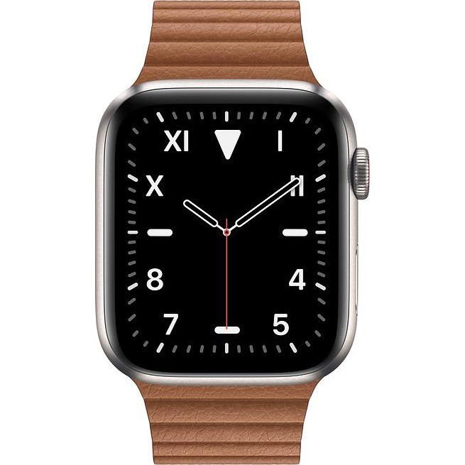Apple Watch Edition Series 5 GPS + LTE 44mm Titanium w. Saddle Brown Leather L. (MWR62) - зображення 1