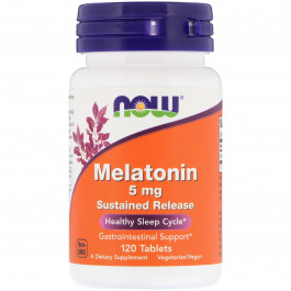 Now Melatonin 5 mg Sustained Release 120 tabs