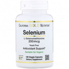 California Gold Nutrition Selenium Yeast Free 200 mcg 180 caps
