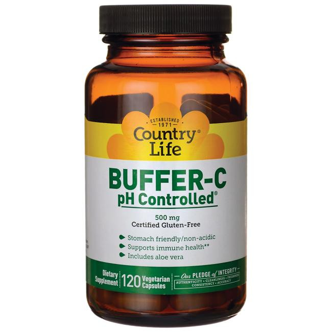 Country Life Buffer-C pH Controlled 500 mg 120 caps - зображення 1