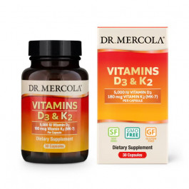 Dr. Mercola Vitamins D3 & K2 5000 IU/180 mcg 30 caps