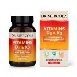 Dr. Mercola Vitamins D3 & K2 5000 IU/180 mcg 90 caps