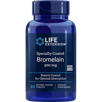 Life Extension Specially-Coated Bromelain 500 mg 60 tabs - зображення 1
