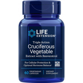 Life Extension Triple Action Cruciferous Vegetable Extract with Resveratrol 60 caps