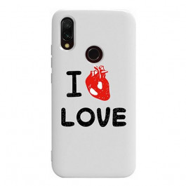 TOTO 2mm Matt TPU Case Xiaomi Redmi 7 Love Heart White