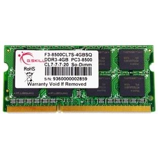 G.Skill 4 GB SO-DIMM DDR3 1066 MHz (F3-8500CL7S-4GBSQ) - зображення 1