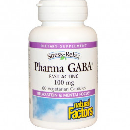 Natural Factors Stress-Relax Pharma GABA 100 mg 60 caps
