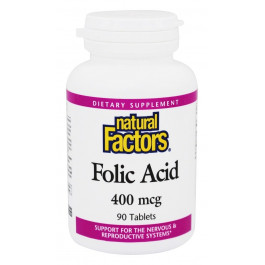   Natural Factors Folic Acid 400 mg 90 tabs